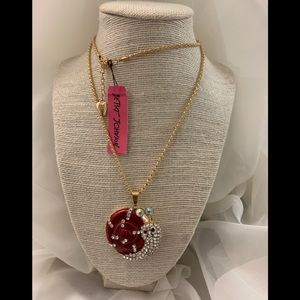 Betsey Johnson Necklace with Snail Charm.